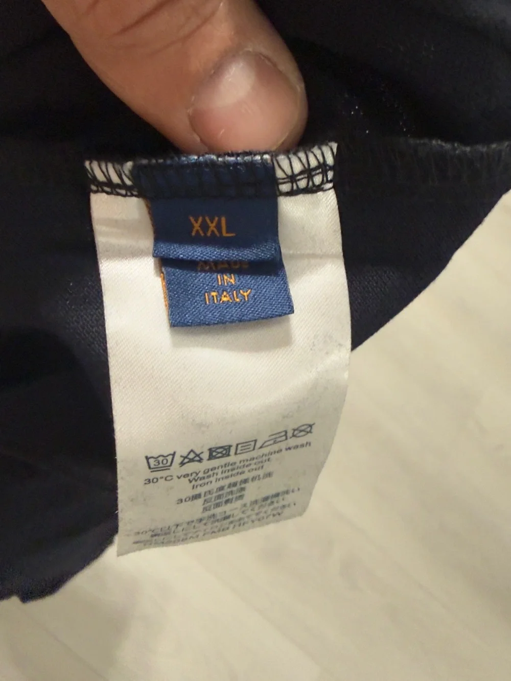 Luxury Gradient Monogram Polo Shirt - navy blue wit /Purple Pattern